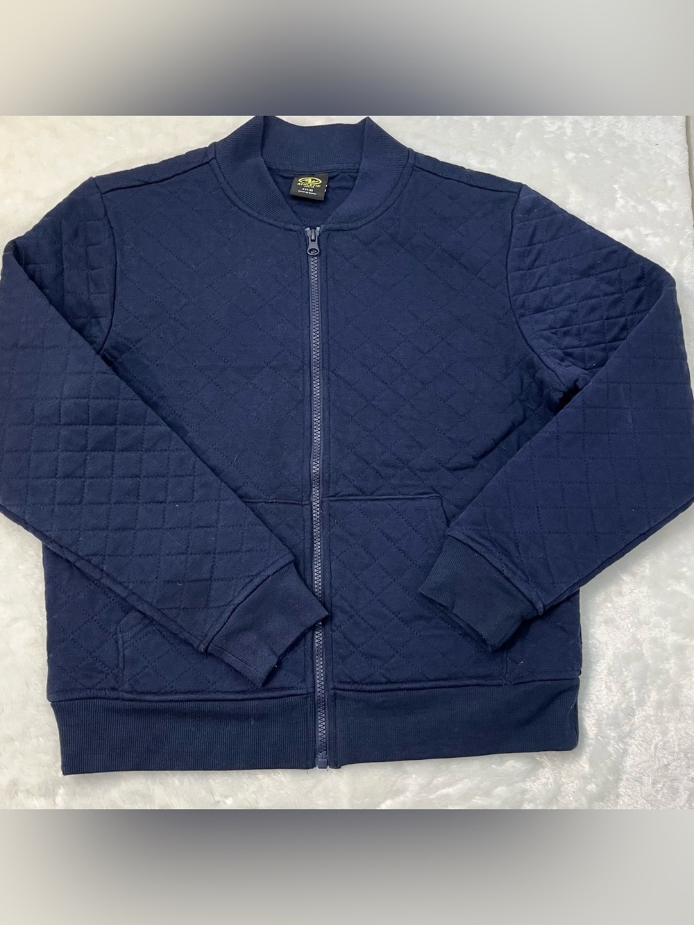 Athletic Works Quilted Navy Full Zip Jacket GIRLS SMALL 4-6 School Uniform